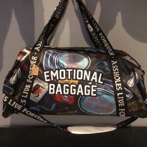 A.L.F. Linda Finegold Don’t Be A C*** Print Emotional Baggage Duffle Bag